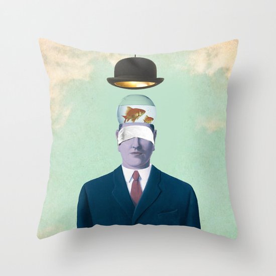 Under the Bowler Throw Pillow