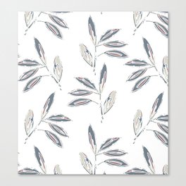 Abstract leaves neutral Canvas Print