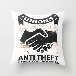 Labor Union of America Pro Union Worker Protest Light Throw Pillow