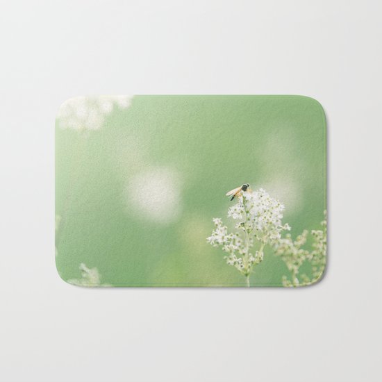 Bee on Flower Bath Mat