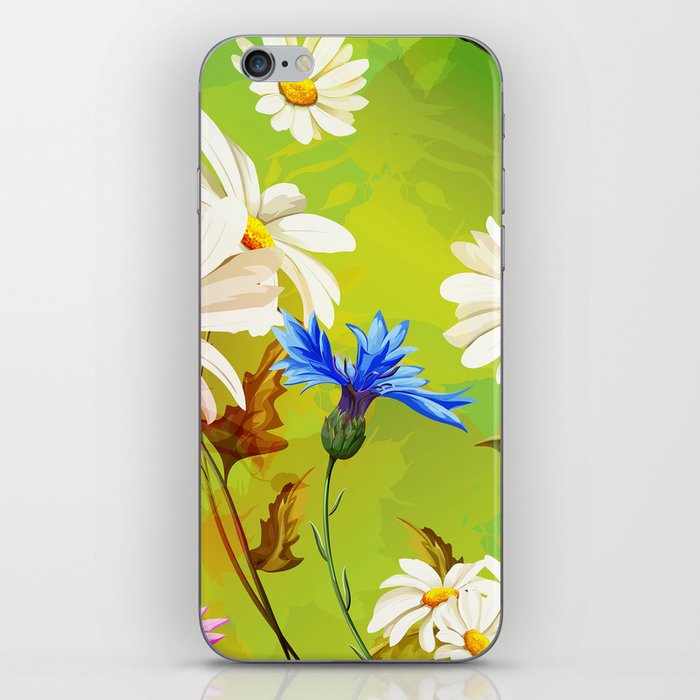 White Daisy Trendy Modern Collection iPhone Skin