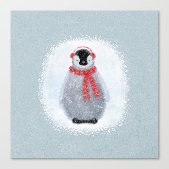 Chilly Little Penguin Canvas Print