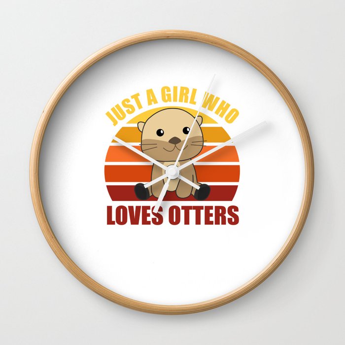 Just a Girl Who Loves otters - Cute otter Wall Clock