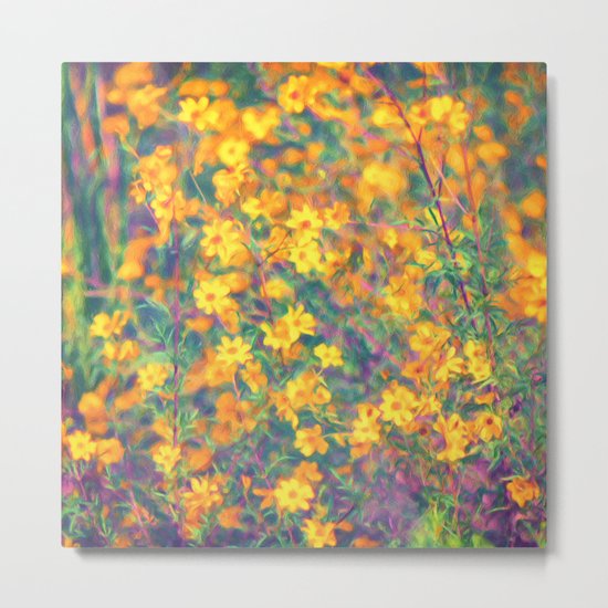 Floral Lines Metal Print