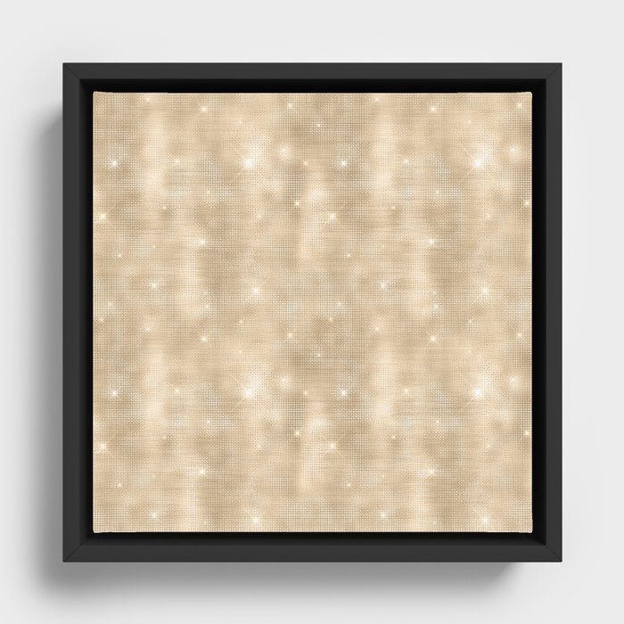 Glam Gold Diamond Shimmer Glitter Framed Canvas