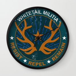 Whitetail Militia Wall Clock