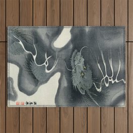 Japanese Dragon Woodblock art Yoshida Gen'ō Outdoor Rug