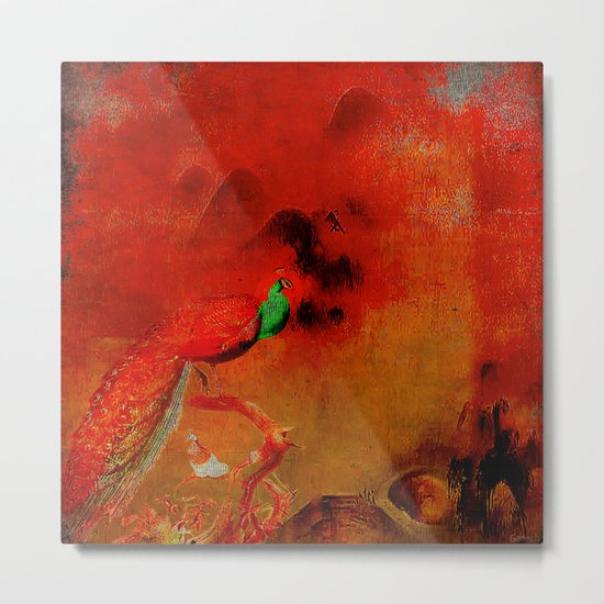 Peacock in the purgatory Metal Print