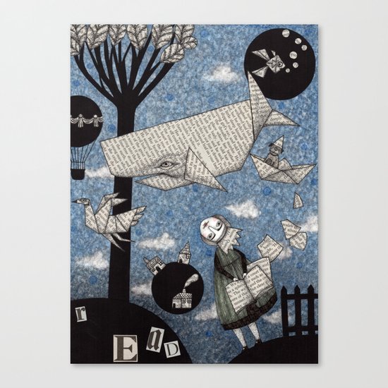 When I read... Canvas Print