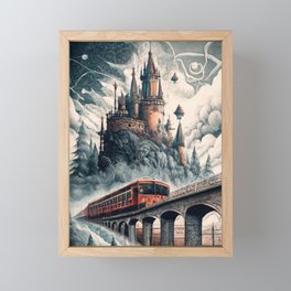 The Enchanted Journey A Muted Symphony of Dark Fantasy   Framed Mini Art Print