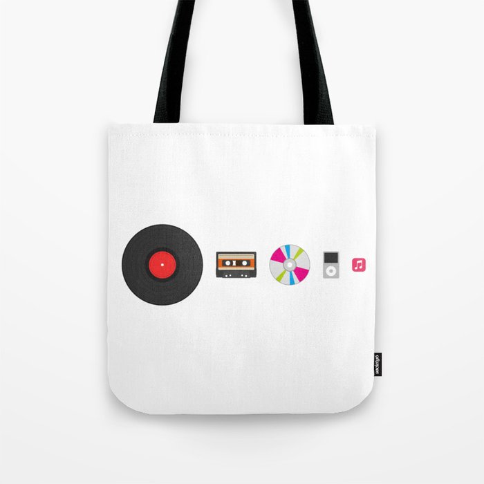 Evolution of Music Tote Bag