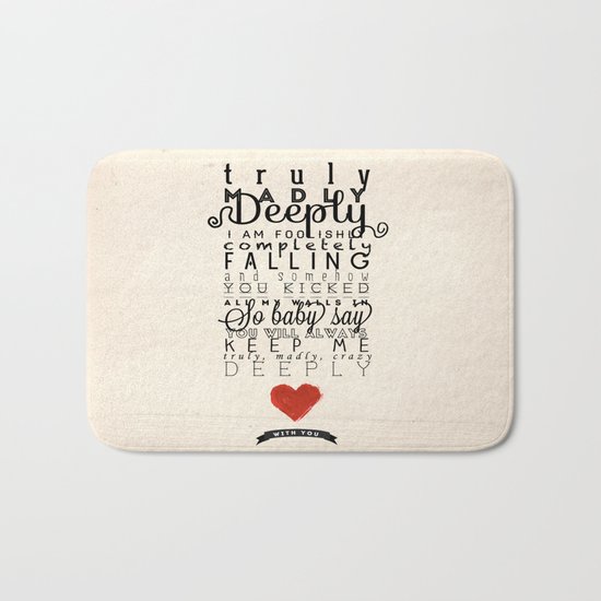 One Direction: Truly Madly Deeply Bath Mat