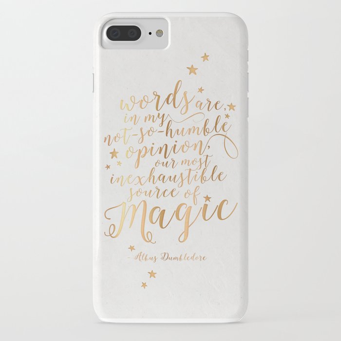 dumbledore's magic words iphone case