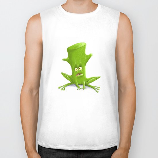 Log in a Frog Biker Tank