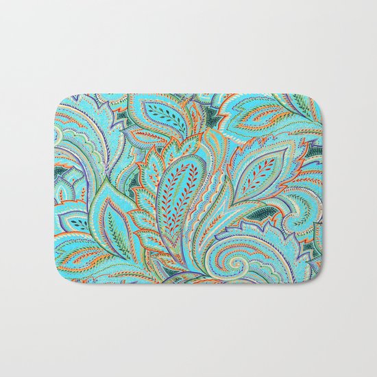 paisley, paisley Bath Mat