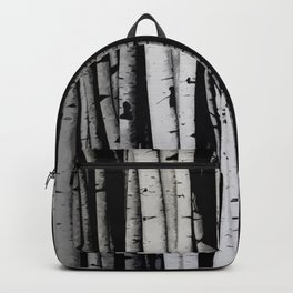 Birch Trees Backpack | Mural, Painting, Spooky, Bark, Landscape, Acrylic, Trees, Black And White, Birchtrees, Birch 
