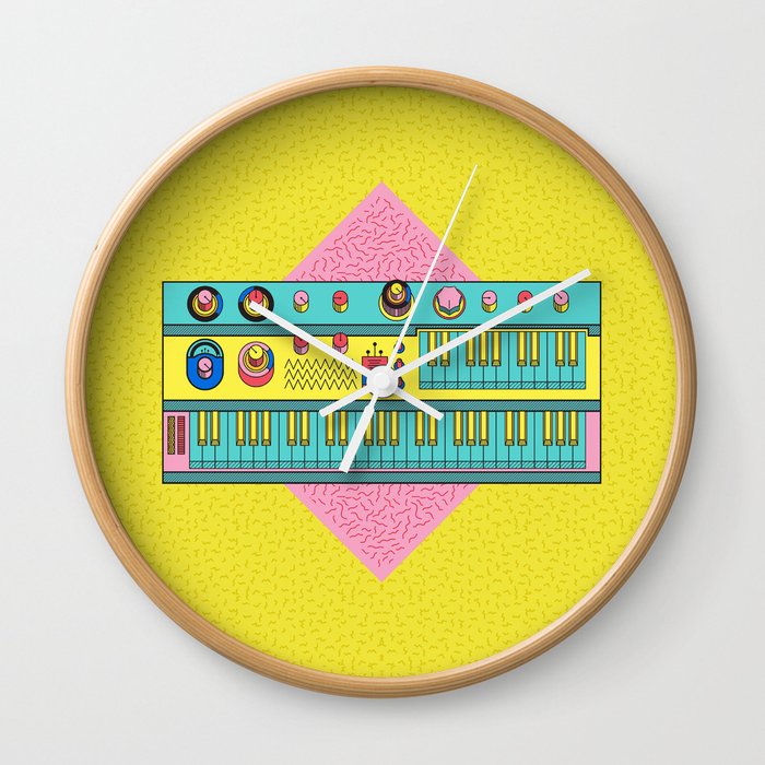 Psychedelic synth Wall Clock