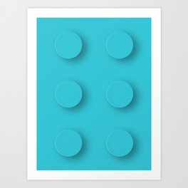Brick Toy - Blue Art Print