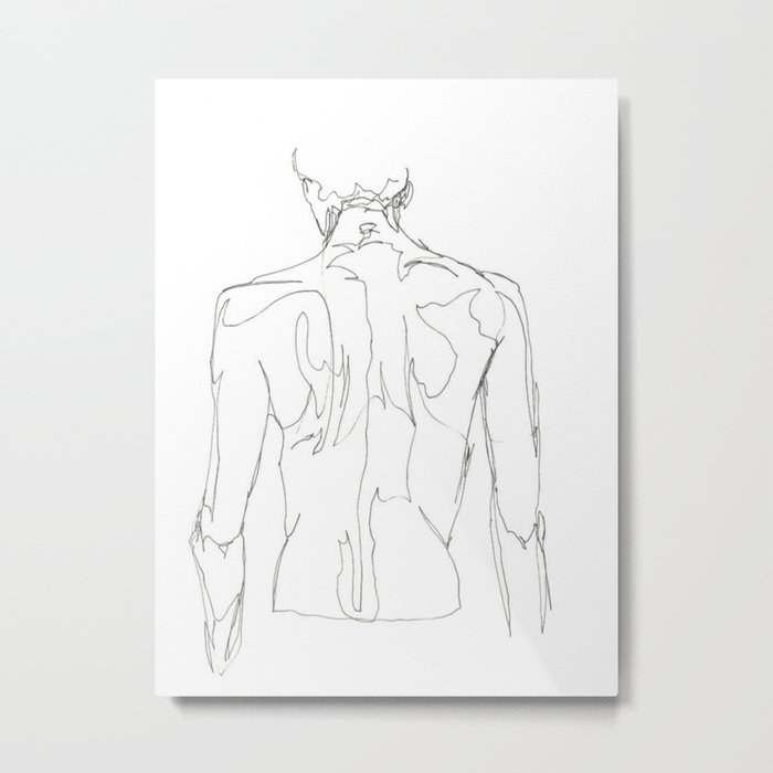 Line XVII (male [back]) Metal Print