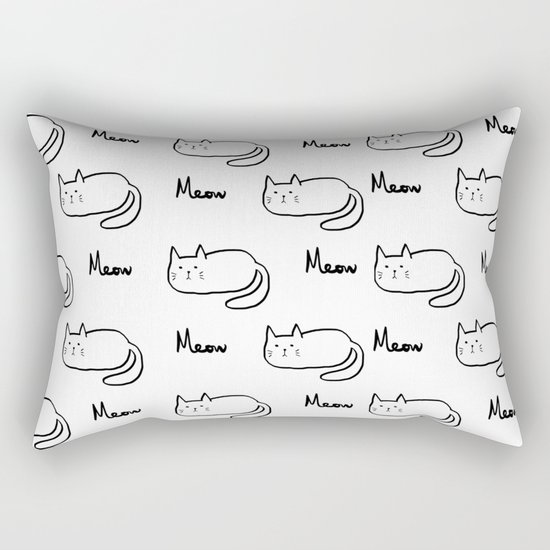 Cat lover meow meow Rectangular Pillow