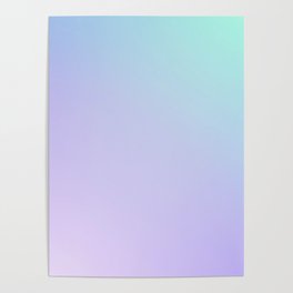 Pastel Purple & Blue Ombre Poster