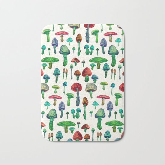 Mushrooms water Bath Mat