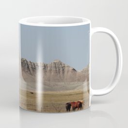 Horses in The Badlands Coffee Mug