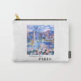 1966 Raoul Dufy Le Printemps en France - PARIS Travel Poster Carry-All Pouch | Frenchdesign, Vintageparis, Travelposter, Parislandscape, Afficheparis, France, Frenchforal, Flowersfrance, Raouldufy, Graphicdesign 
