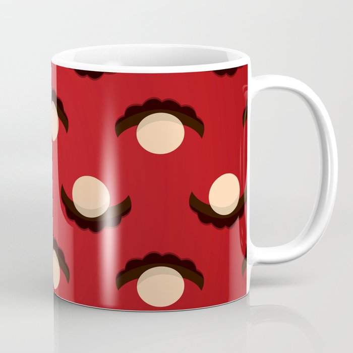 red mustache coffee mug by brunothethe society6