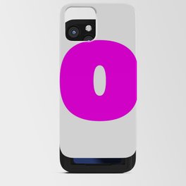 o (Magenta & White Letter) iPhone Card Case