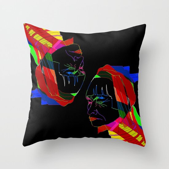 Colours Throw Pillow