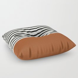 Burnt Orange x Stripes Floor Pillow