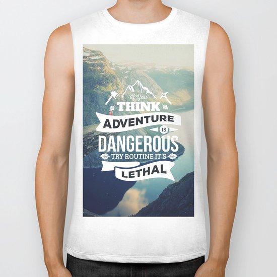 Adventure Quote Biker Tank
