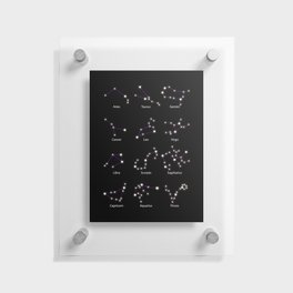 XII Constellations of Zodiac Astrology  Floating Acrylic Print