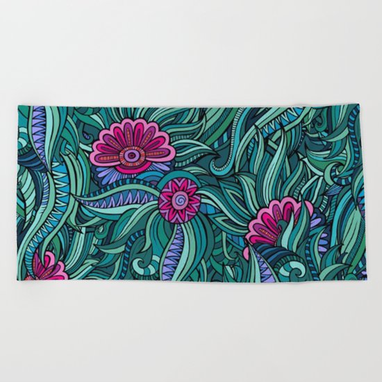 Shabby flowers #28 Beach Towel
