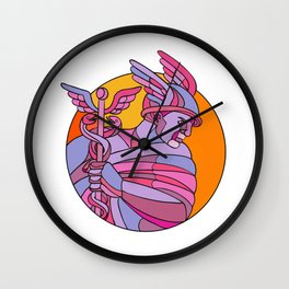 Messenger of the Gods Mosaic Color Wall Clock