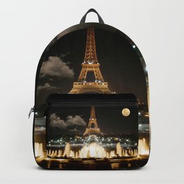 Eiffel Tower at Night Backpack