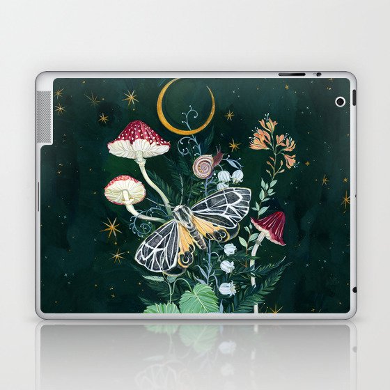 Mushroom night moth Laptop & iPad Skin