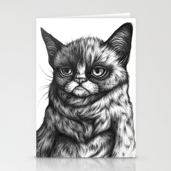 Tard the Grumpy Cat Stationery Cards
