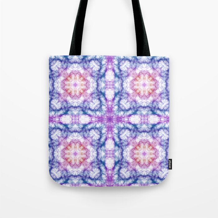 Blue and Purple Shibori Tye Dye style Art Tote Bag