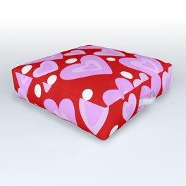 In The Mood for Love - red pink and purple Outdoor Floor Cushion