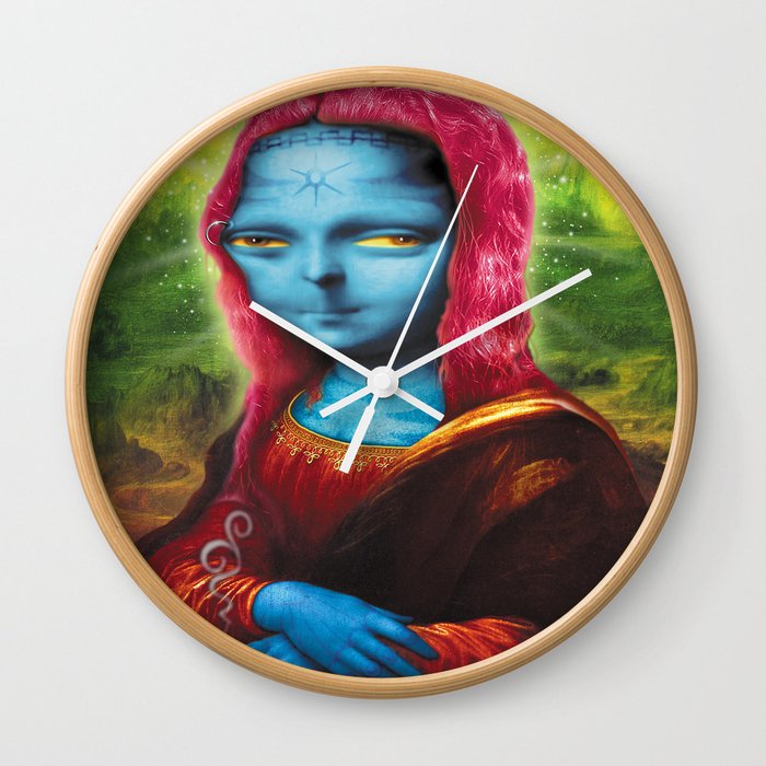 Blue Mona Wall Clock