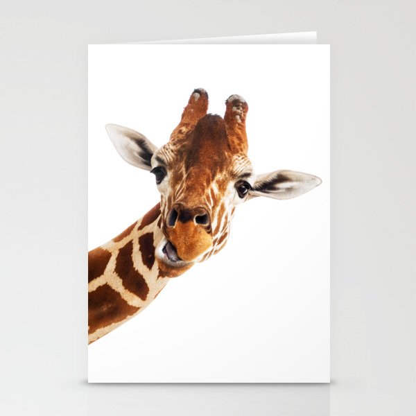 Giraffe Portrait // Wild Animal Cute Zoo Safari Madagascar Wildlife Nursery Decor Ideas Stationery Cards