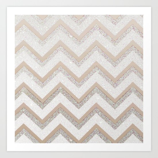 NUDE CHEVRON Art Print