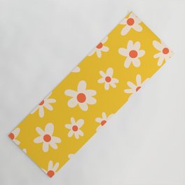 Happy Golden Daisies | Yellow Daisies | Summer Flowers Yoga Mat