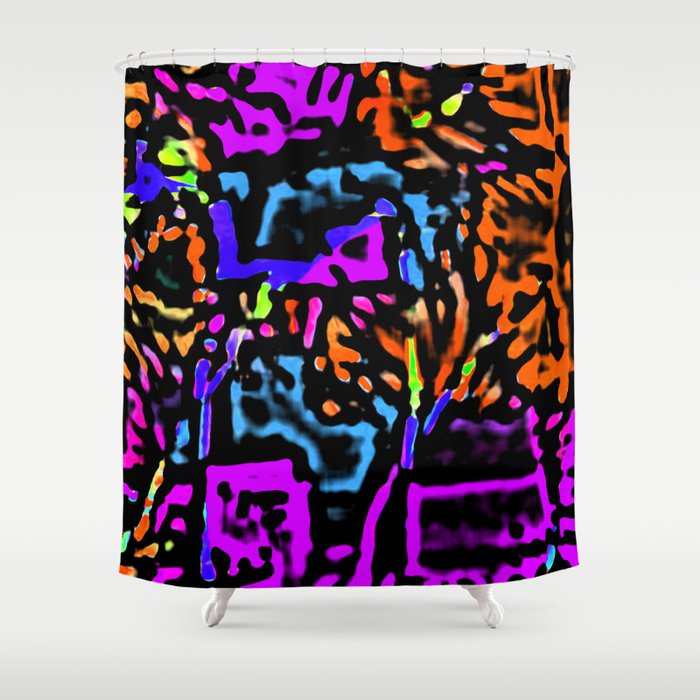 Multivivid Abstract Shower Curtain