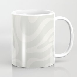 Modern Liquid Swirl Abstract in Bone Coffee Mug