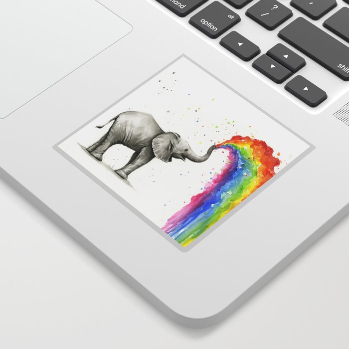 Rainbow Baby Elephant Sticker