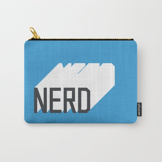 Retro Nerd Blue Carry-All Pouch
