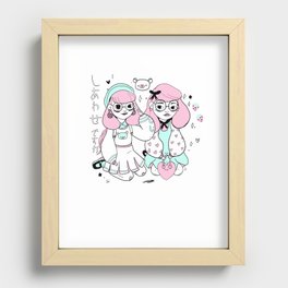 Harajuku Twins 'are you happy?'  Recessed Framed Print